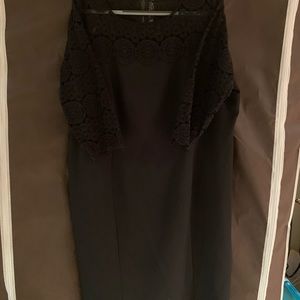 EUC Anne Klein Little Black Dress - Long Sleeve